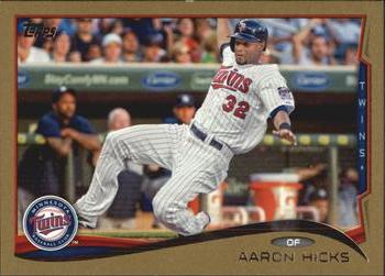 2014 Topps - Gold #12 Aaron Hicks Front