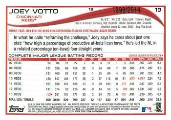 2014 Topps - Gold #19 Joey Votto Back