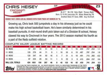 2014 Topps - Gold #23 Chris Heisey Back