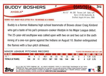 2014 Topps - Gold #34 Buddy Boshers Back
