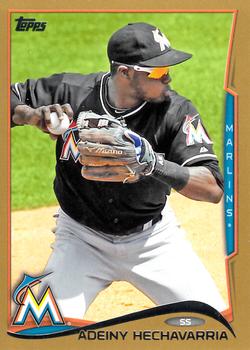 2014 Topps - Gold #41 Adeiny Hechavarria Front