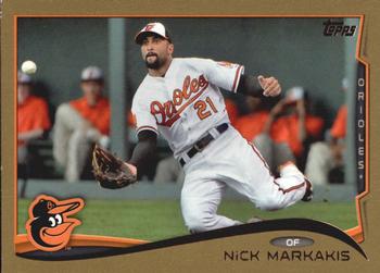 2014 Topps - Gold #61 Nick Markakis Front