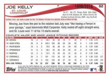 2014 Topps - Gold #62 Joe Kelly Back