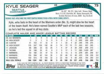 2014 Topps - Gold #73 Kyle Seager Back