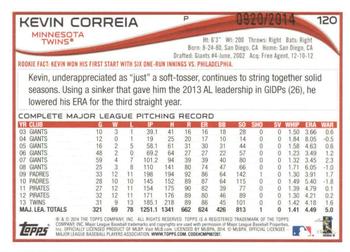 2014 Topps - Gold #120 Kevin Correia Back