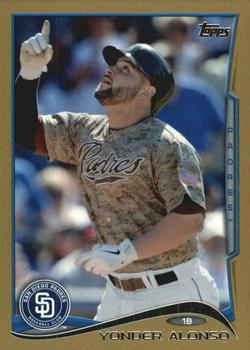 2014 Topps - Gold #129 Yonder Alonso Front