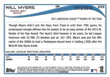 2014 Topps - Gold #333 Wil Myers Back