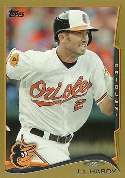 2014 Topps - Gold #377 J.J. Hardy Front