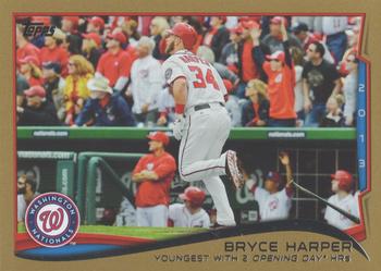 2014 Topps - Gold #390 Bryce Harper Front