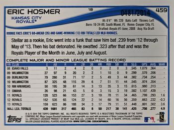 2014 Topps - Gold #459 Eric Hosmer Back