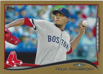 2014 Topps - Gold #491 Felix Doubront Front
