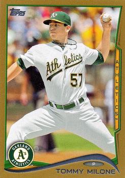 2014 Topps - Gold #572 Tommy Milone Front