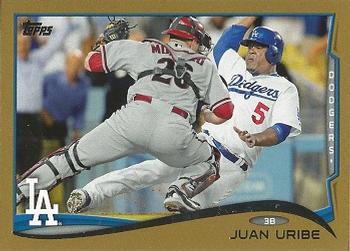 2014 Topps - Gold #596 Juan Uribe Front