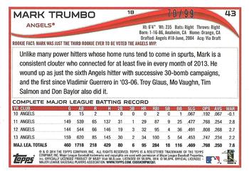 2014 Topps - Camo #43 Mark Trumbo Back