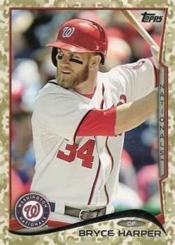 2014 Topps - Camo #100 Bryce Harper Front