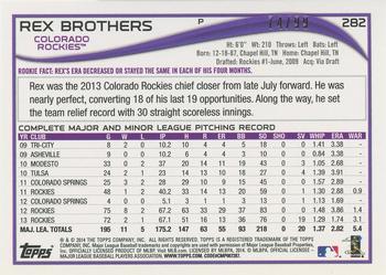 2014 Topps - Camo #282 Rex Brothers Back