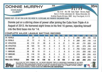 2014 Topps - Camo #354 Donnie Murphy Back