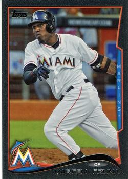 2014 Topps - Black #70 Marcell Ozuna Front