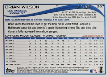2014 Topps - Pink #367 Brian Wilson Back