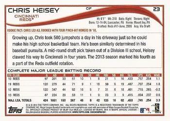 2014 Topps - Red Foil #23 Chris Heisey Back
