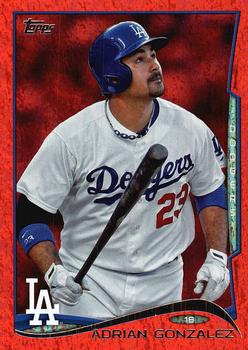 2014 Topps - Red Foil #204 Adrian Gonzalez Front