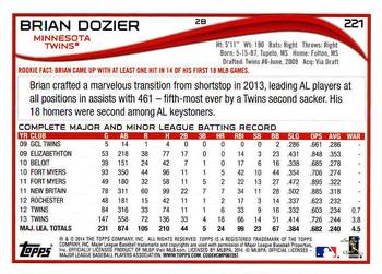 2014 Topps - Red Foil #221 Brian Dozier Back