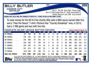 2014 Topps - Red Foil #255 Billy Butler Back