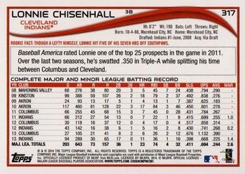 2014 Topps - Red Foil #317 Lonnie Chisenhall Back