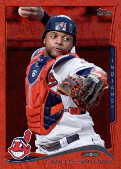 2014 Topps - Red Foil #338 Carlos Santana Front