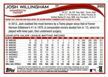 2014 Topps - Red Foil #385 Josh Willingham Back