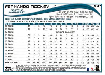 2014 Topps - Red Foil #497 Fernando Rodney Back