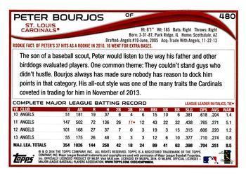 2014 Topps - Red Foil #480 Peter Bourjos Back