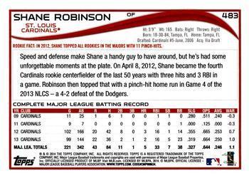2014 Topps - Red Foil #483 Shane Robinson Back