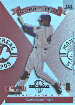 1997 Donruss Limited - Limited Exposure #164 Rondell White / Henry Rodriguez Back