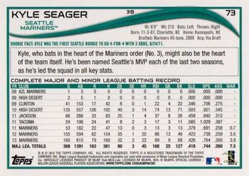 2014 Topps - Blue #73 Kyle Seager Back