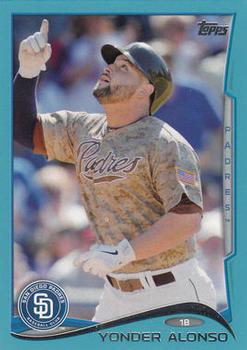 2014 Topps - Blue #129 Yonder Alonso Front