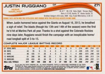 2014 Topps - Blue #271 Justin Ruggiano Back