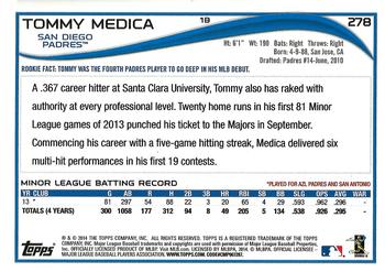 2014 Topps - Blue #278 Tommy Medica Back