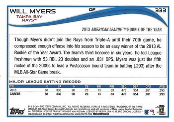 2014 Topps - Blue #333 Wil Myers Back