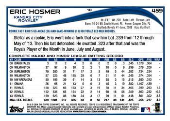 2014 Topps - Blue #459 Eric Hosmer Back