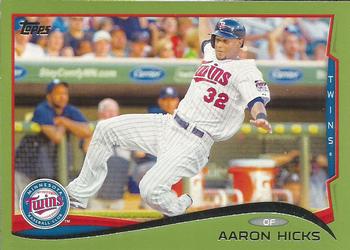 2014 Topps - Green #12 Aaron Hicks Front