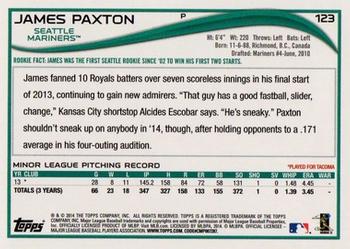 2014 Topps - Green #123 James Paxton Back