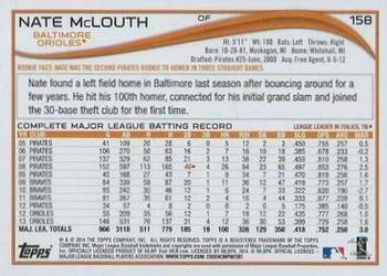 2014 Topps - Green #158 Nate McLouth Back