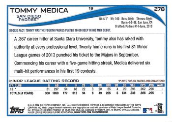 2014 Topps - Green #278 Tommy Medica Back