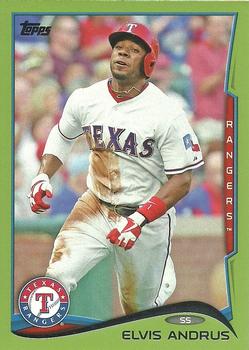 2014 Topps - Green #324 Elvis Andrus Front