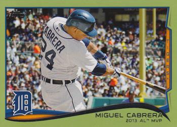 2014 Topps - Green #335 Miguel Cabrera Front