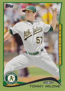 2014 Topps - Green #572 Tommy Milone Front