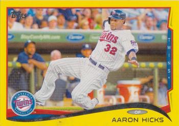 2014 Topps - Yellow #12 Aaron Hicks Front
