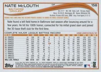 2014 Topps - Yellow #158 Nate McLouth Back