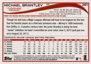 2014 Topps - Yellow #261 Michael Brantley Back